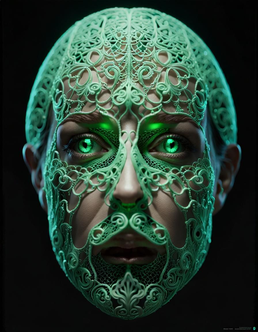 Bioluminescent Torchon Lace House Face