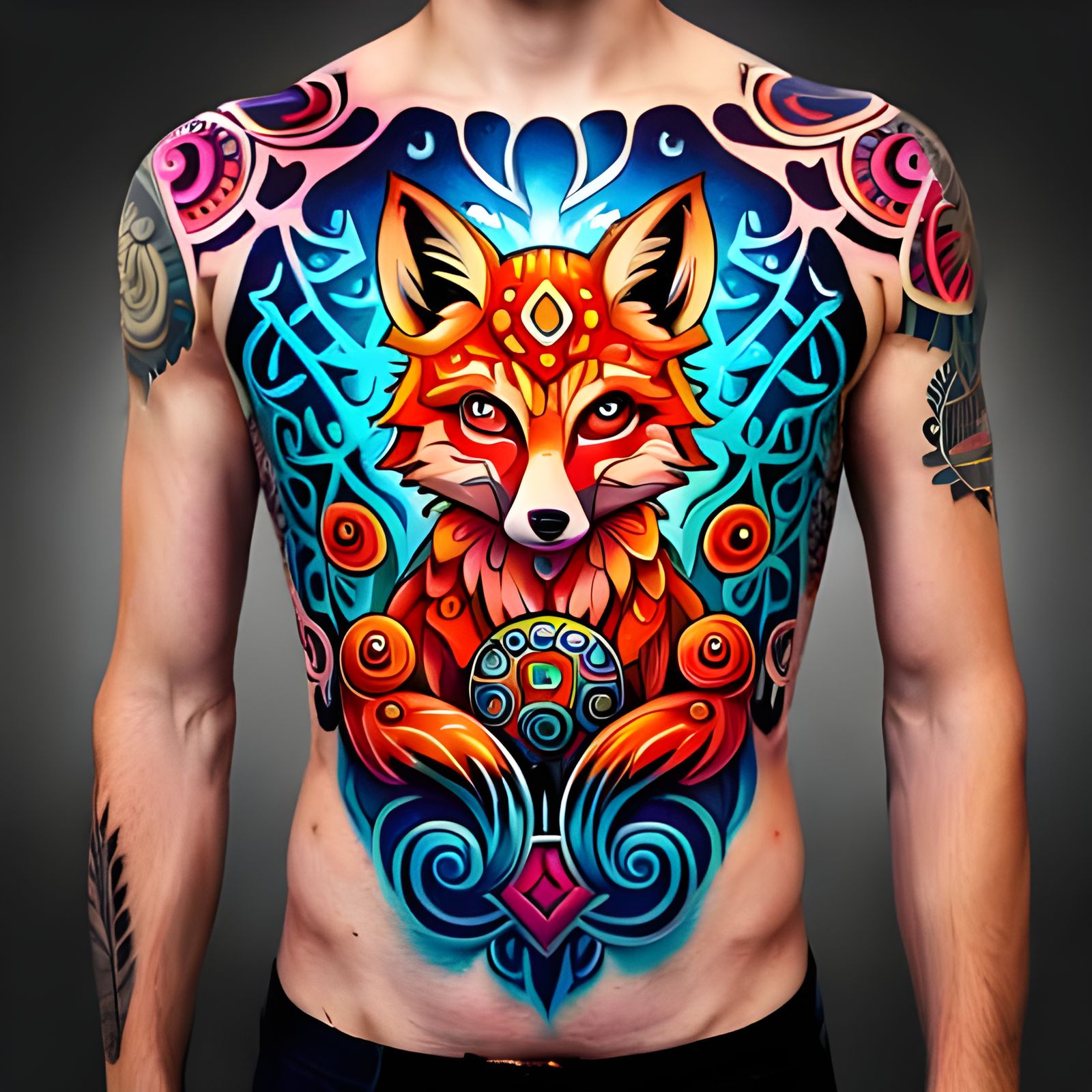 Tribal Fox Tattoo