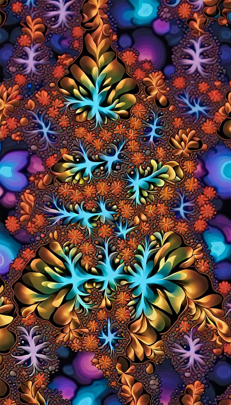 Fractal Set in Acrylic and 3D Lighting