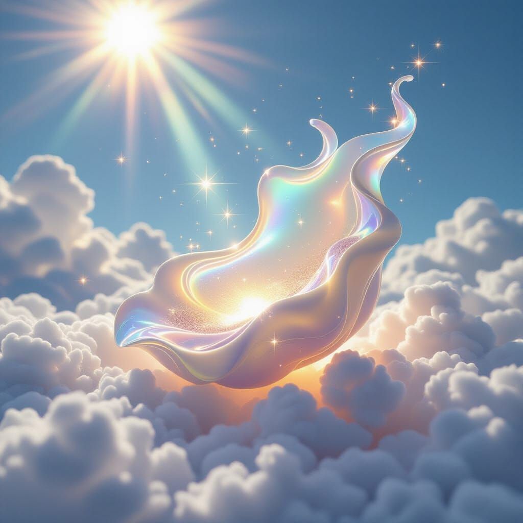 Ethereal Food Sculpture of Energy and Stardust