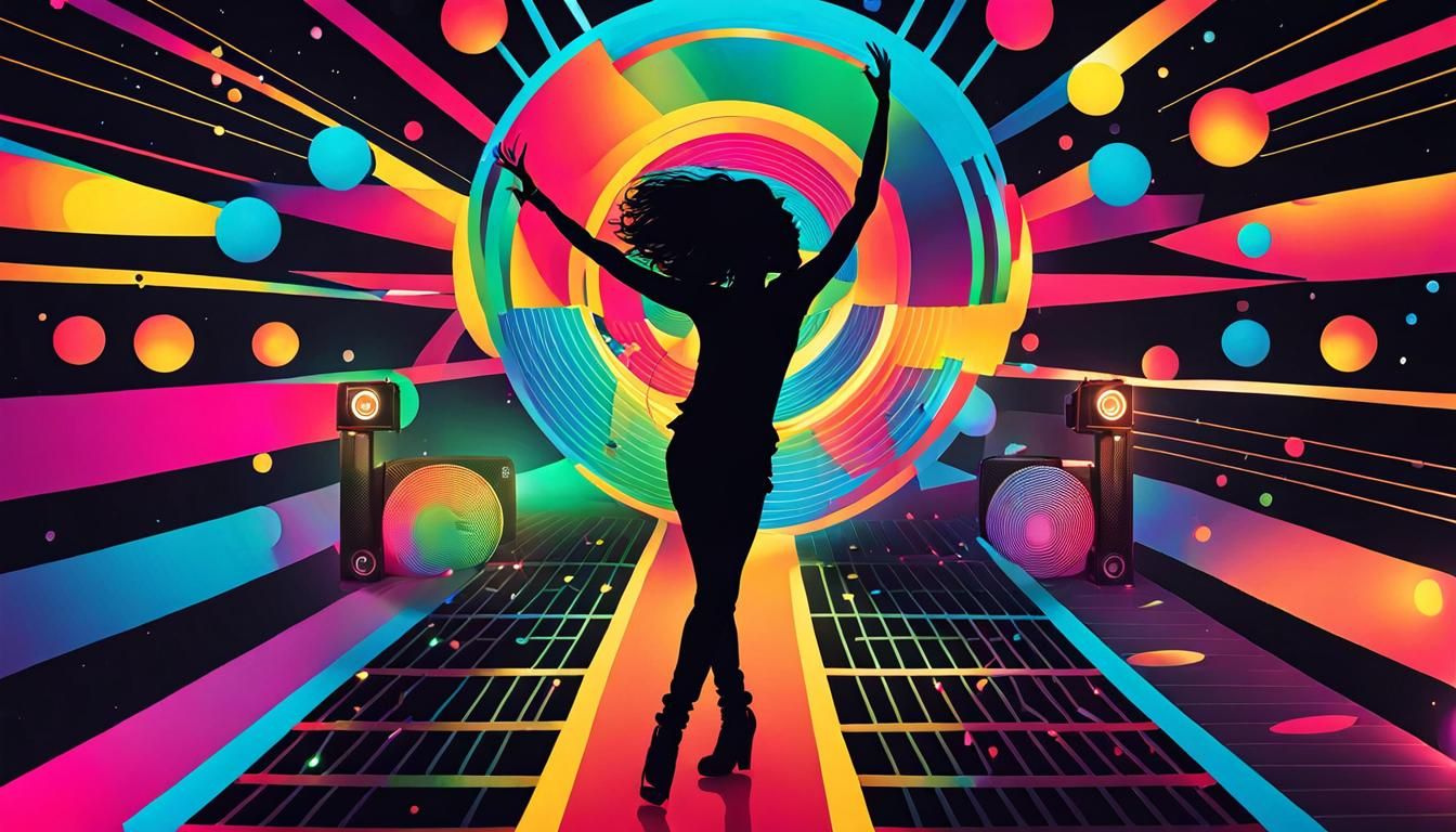 Energetic Dance Party with Vibrant Vibes