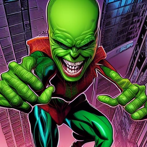 Spider-Man vs Green Goblin Comic Art