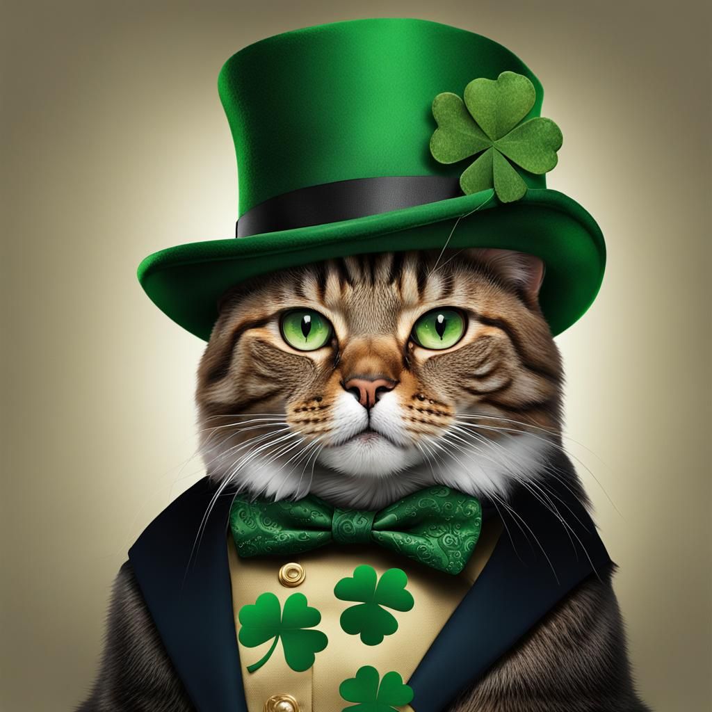 Irish Maine Coon Cat Portrait in 4K