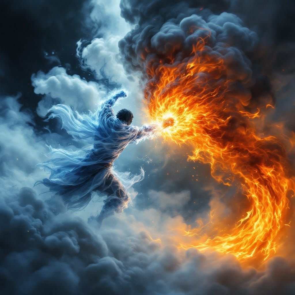 Cosmic Clash of Fire and Ice