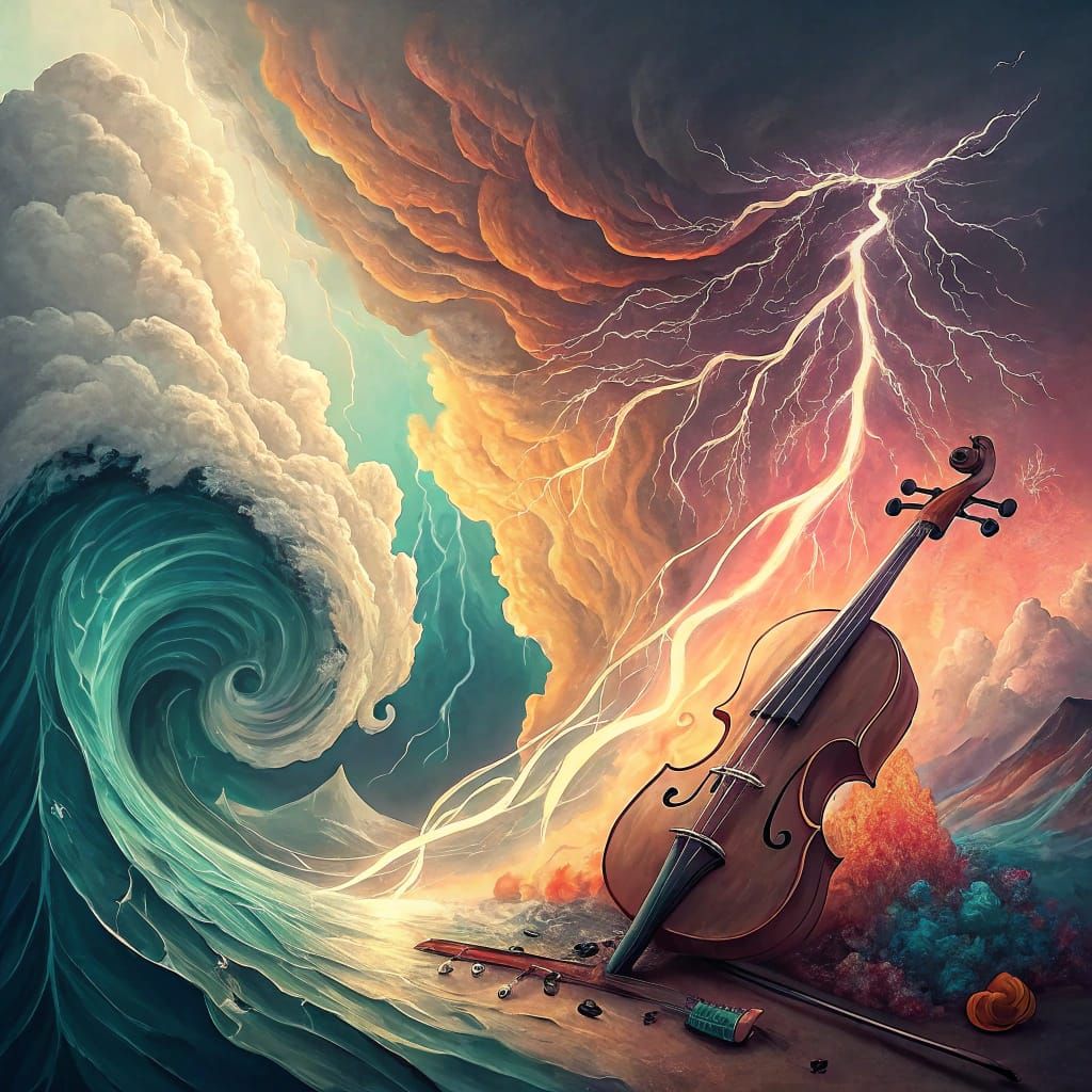 Abstract Art: Vivaldi's Summer Storm in Colors