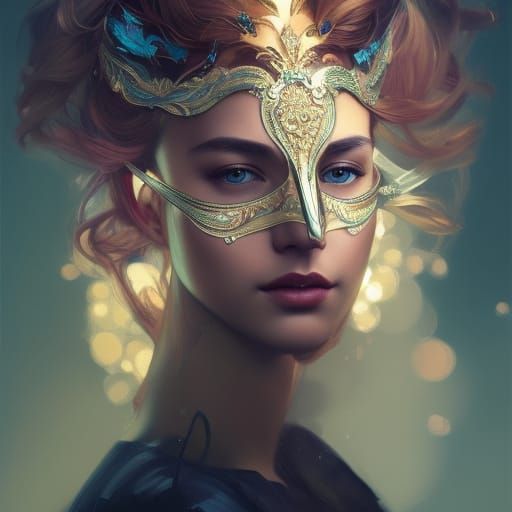 Masquerade Beauty: Hyperdetailed Portrait in Unreal Engine 5