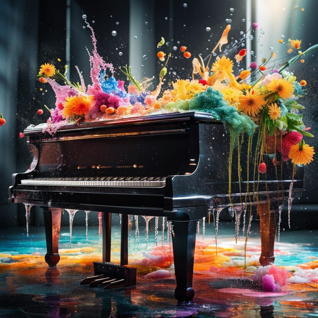 Splash art piano