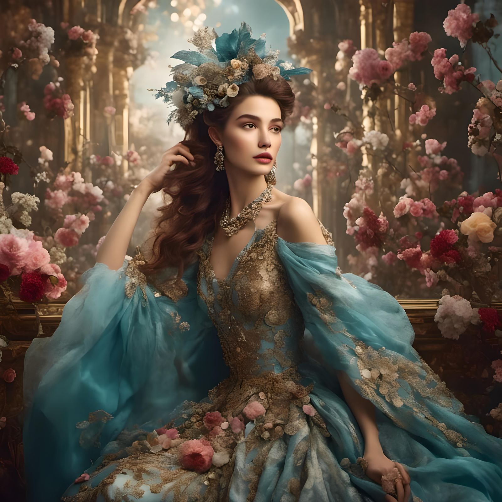 Sophisticated Heiress at Gala Event