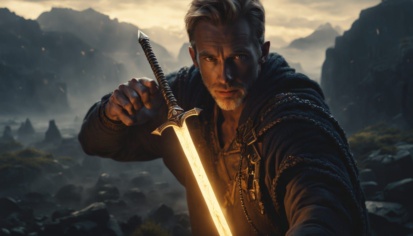 Oblivian Blade in Dark Fantasy Landscape