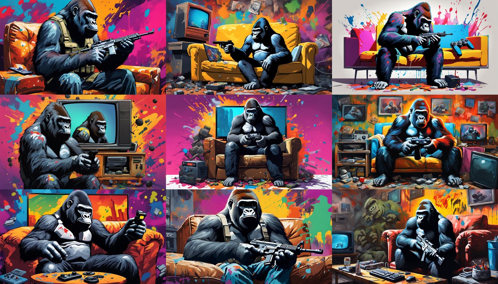 Hyperrealistic Gorilla Plays Counter-Strike 2