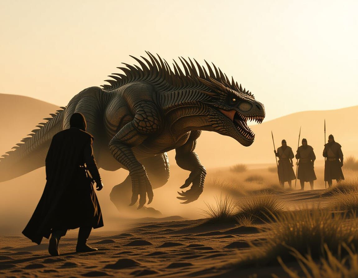 Dramatic Cinematic Scene with Film Grain