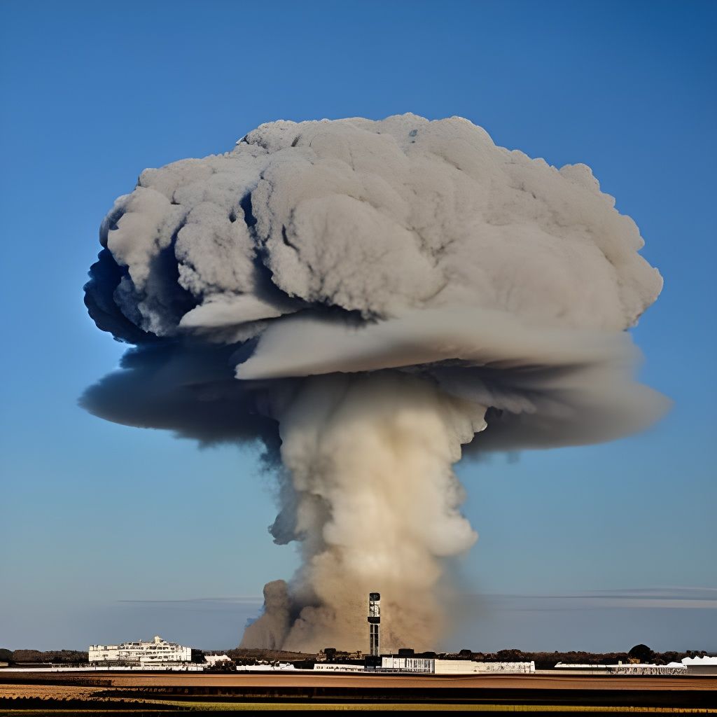 Dramatic Nuclear Mushroom Cloud Illustration