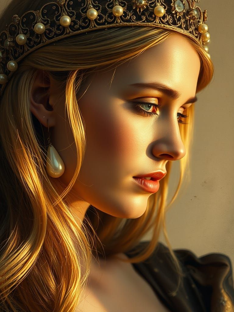 Ethereal Baroque Beauty in Golden Light