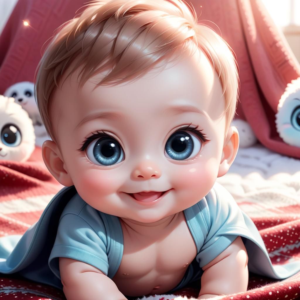 Innocent Baby Boy with Sparkling Eyes