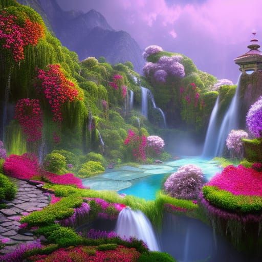 Heavenly Garden: Ethereal Beauty in Fantasy Concept Art