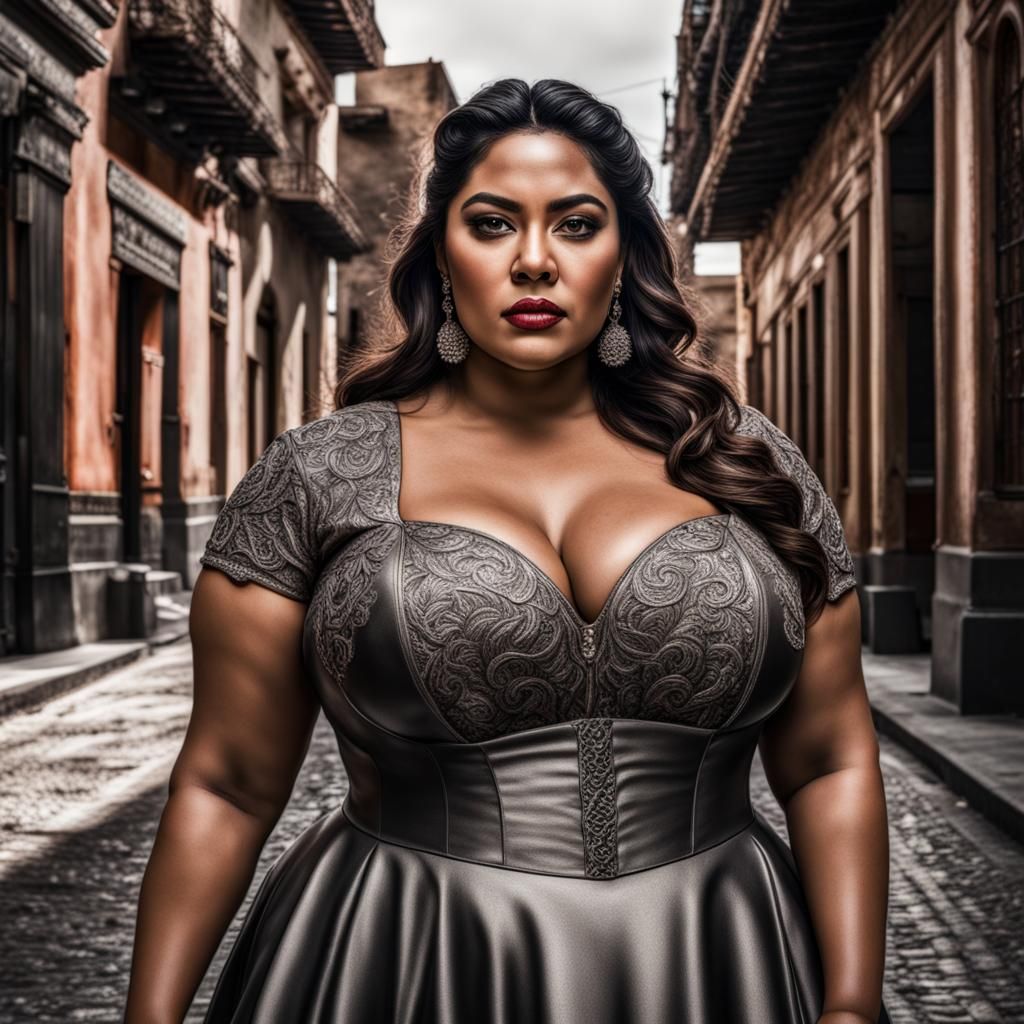 Hyperrealistic Portrait of a Latina Woman