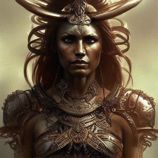 Hyperrealistic Spartan Warrior Goddess by Rutkowski