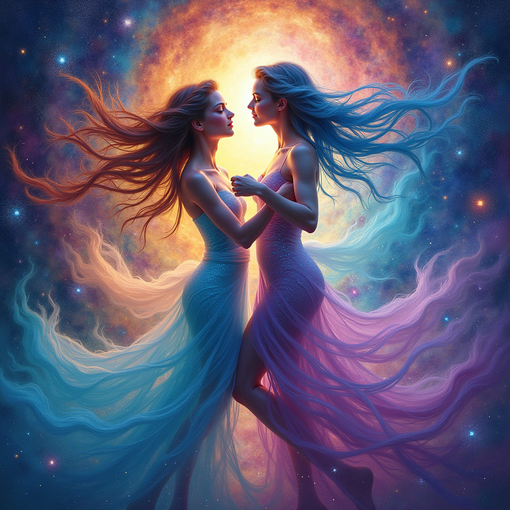 Cosmic Waltz: Women Dancing in Multiverse