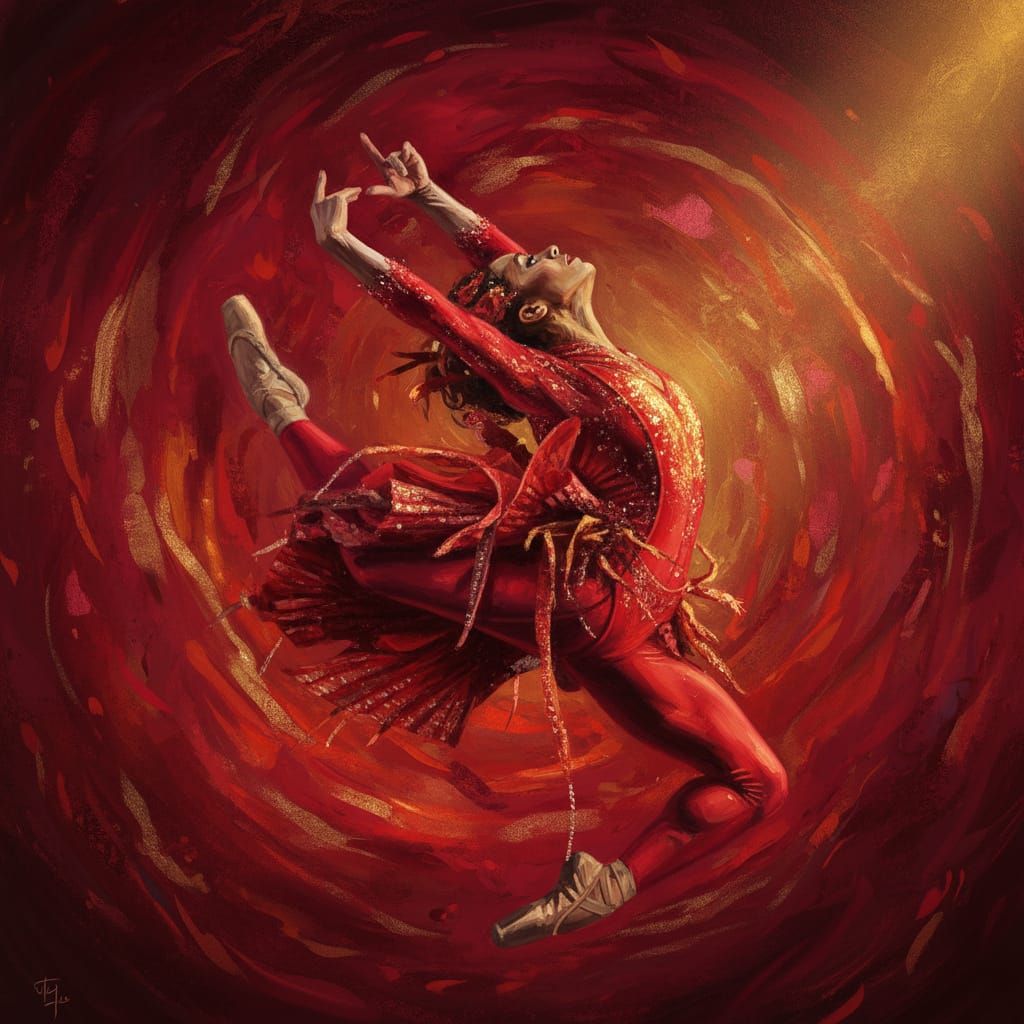 Misty Copeland as The Firebird in Dramatic Golden Hour Light