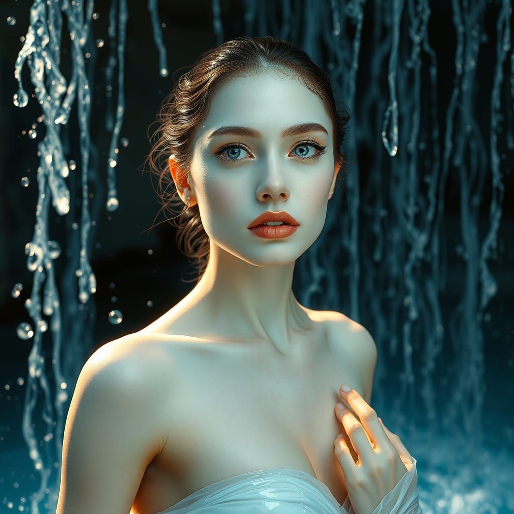 Ethereal Exotic Beauty in Dramatic Digital Painting