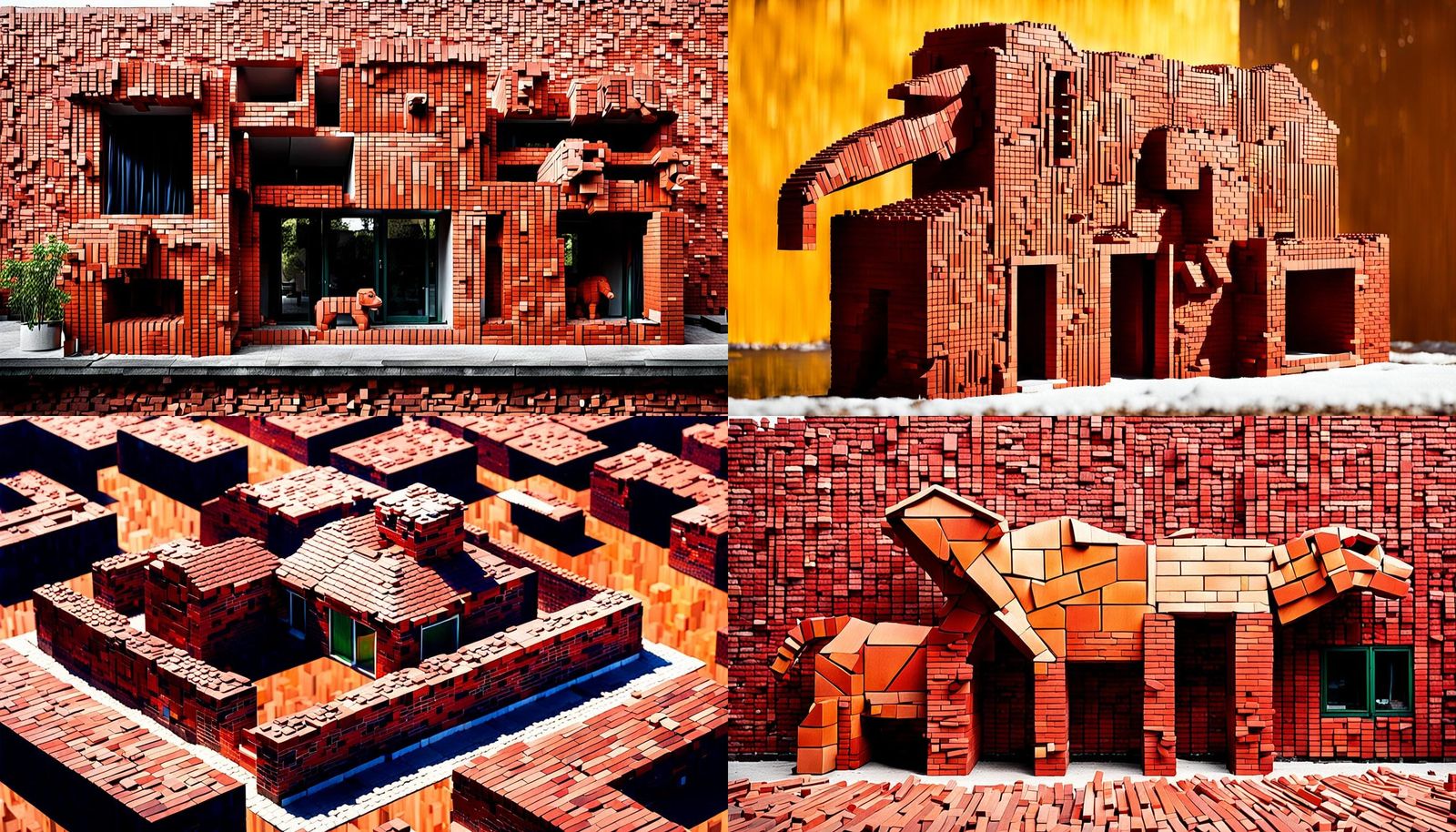Animal Brick House: An AI Architectural Fantasy