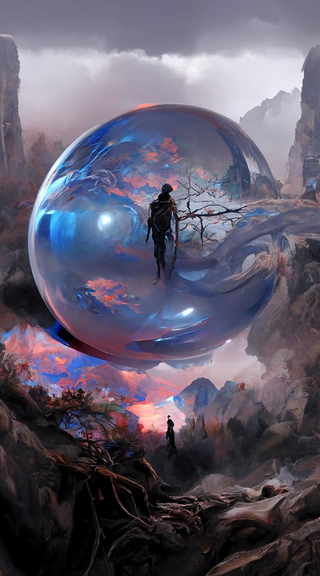 Man of Branches Travels Through Alien World