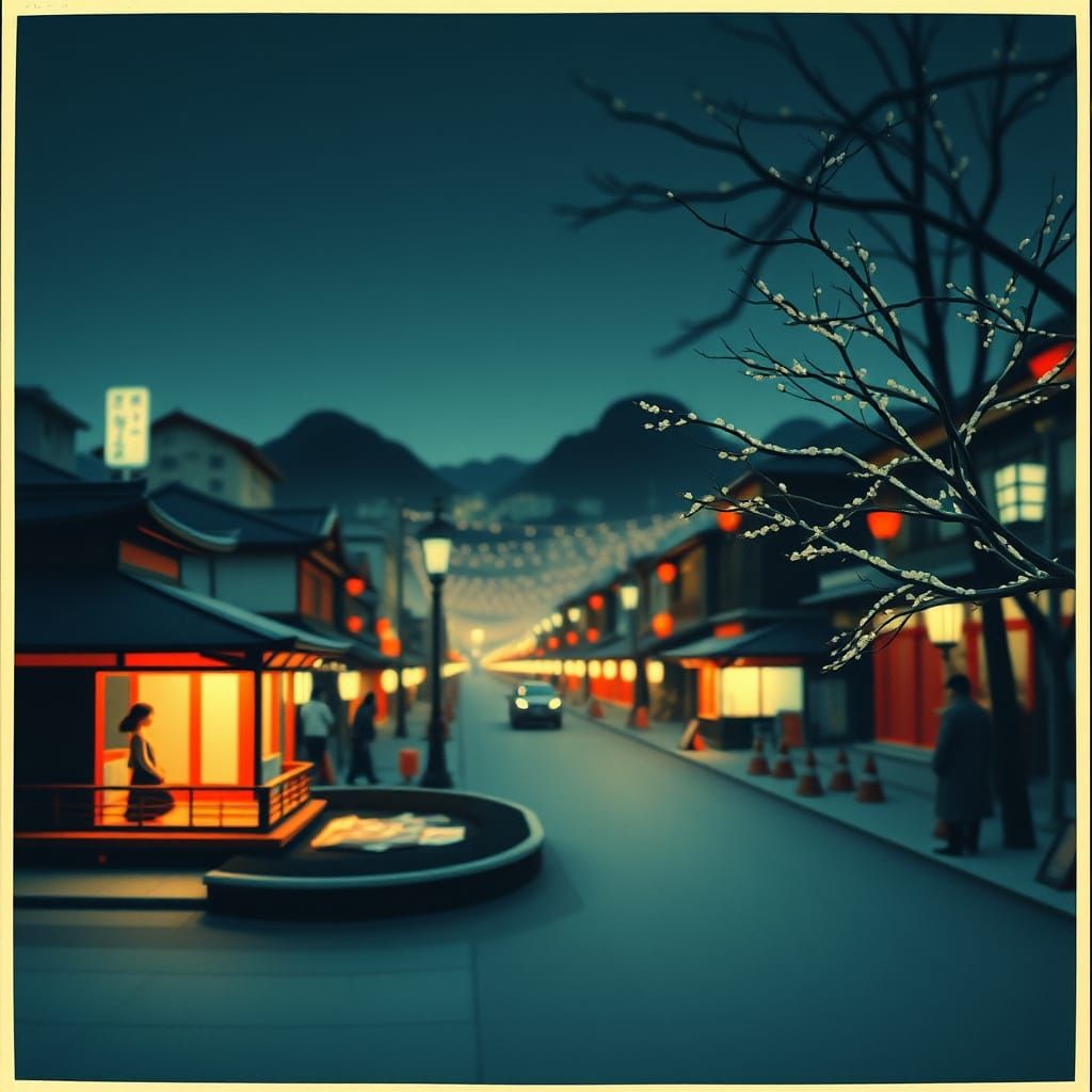 Ukiyo-e Style Image with Dynamic Lighting