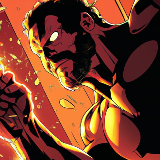 Dynamic Comic Book Art in Marvel Style