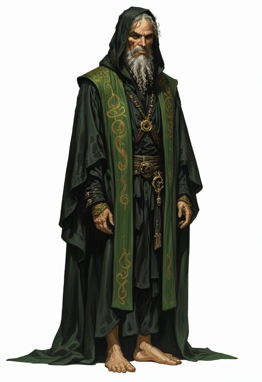 Cultist Pirate Sorcerer in Detailed Illustration