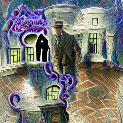 Detective Confronts Cosmic Horror at Haunted Mansion