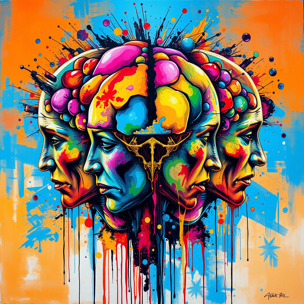 Polychromatic Graffiti Art of Collective Psychosis