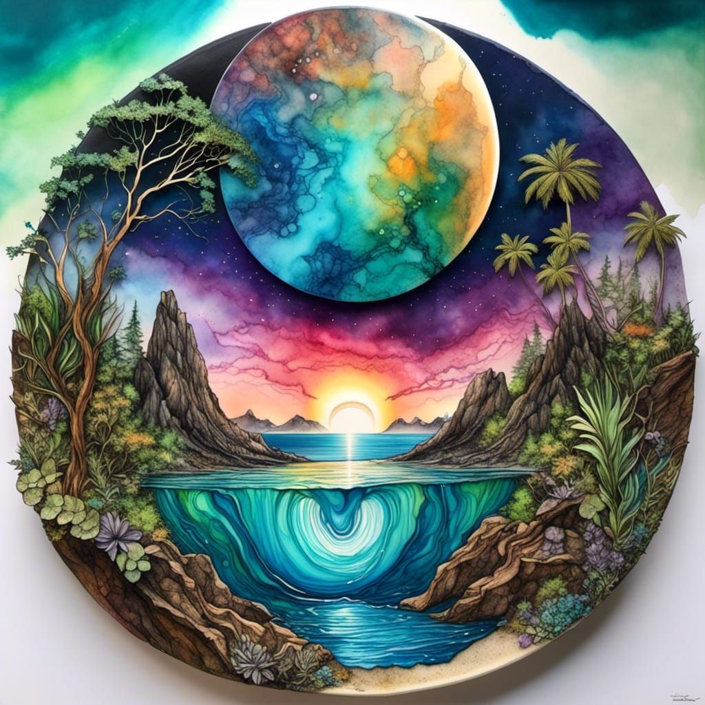 the water's edge, above and below