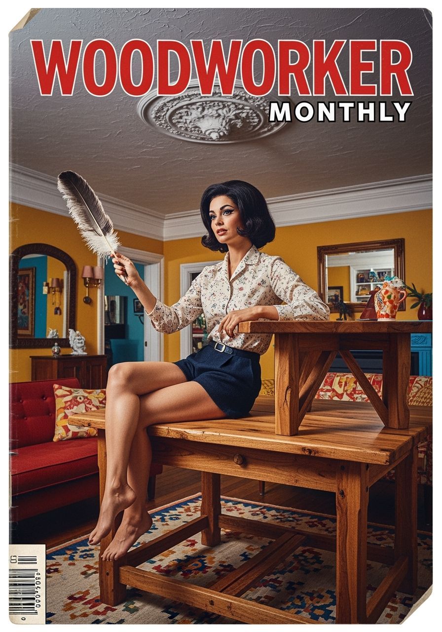 Magazine Cover: Woodworker Monthly, Retro 1960s Photo