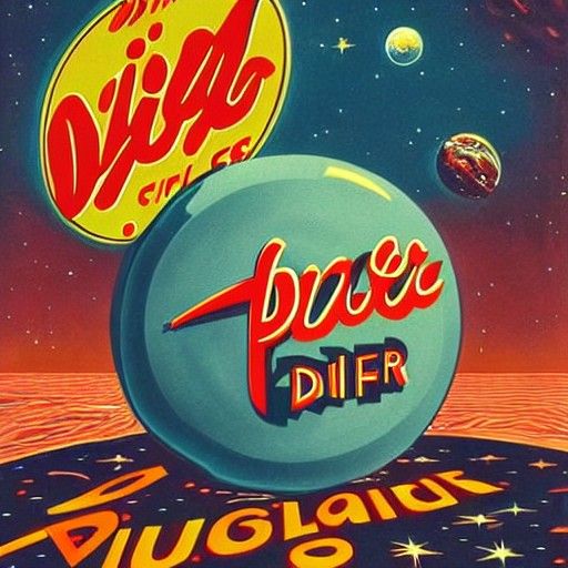 Retro Sci-Fi Cosmic Diner Poster Art