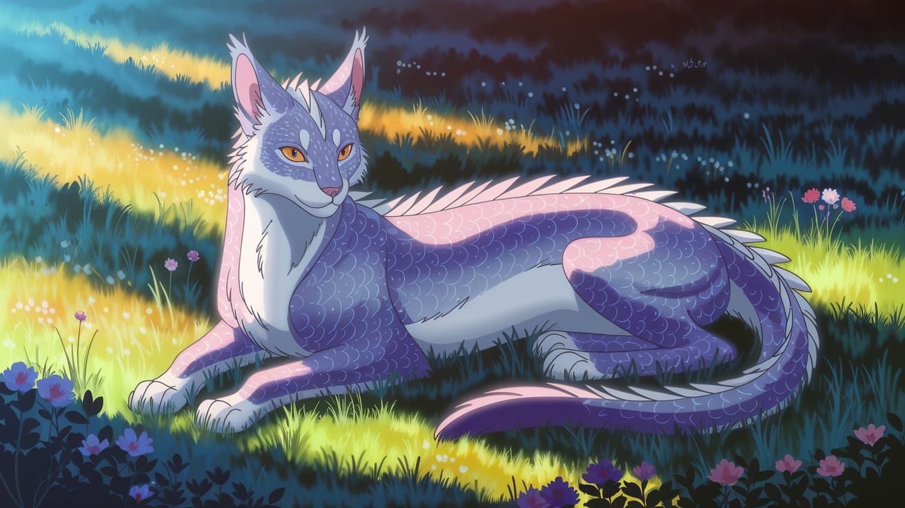 Cat Hybrid anime style