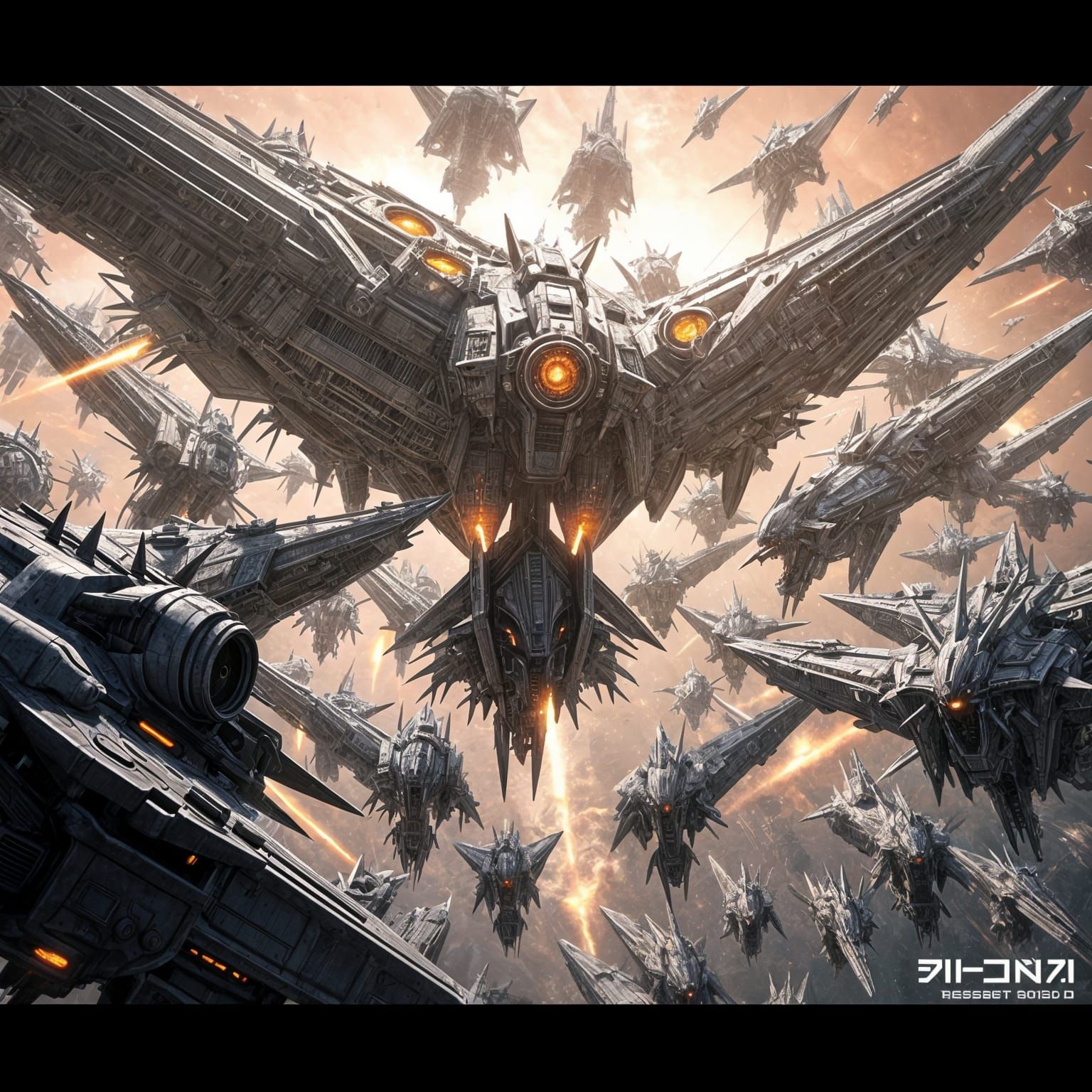 Gigantic Alien Spaceships Converge in Cosmic Majesty