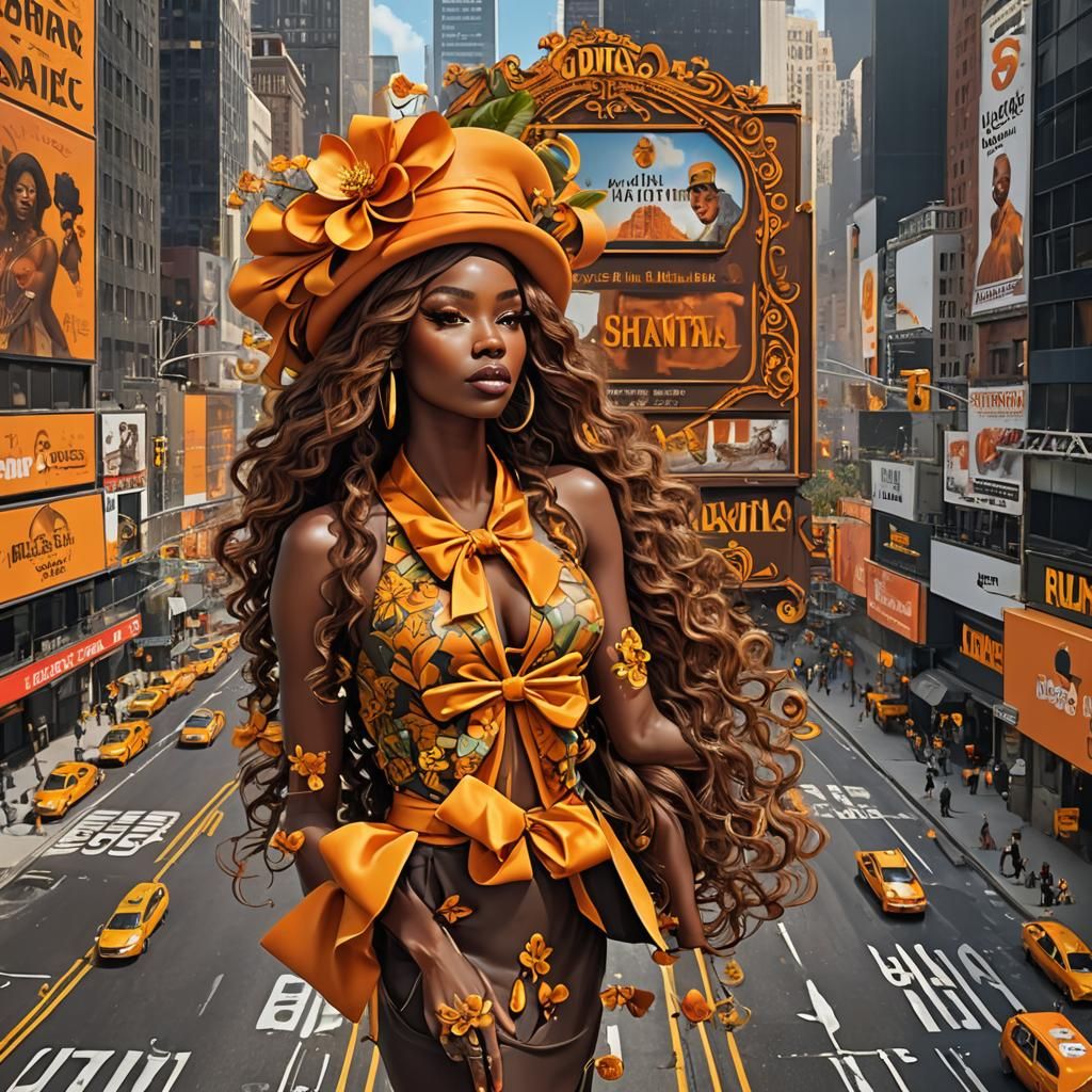 Diva Model Billboard in New York, Digital Art