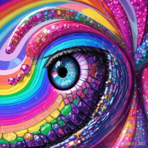 Tree Trunk Woman with Diamonds in Candy-Inspired 3D Art