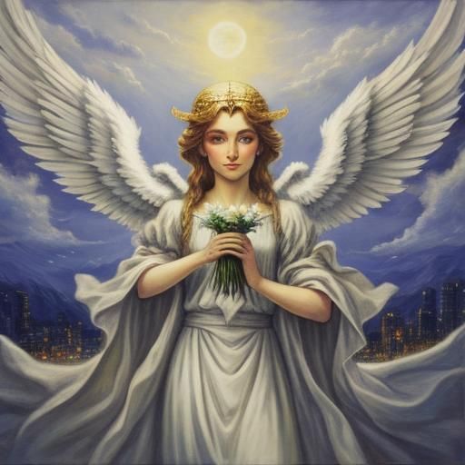 Simple AI Angel Illustration