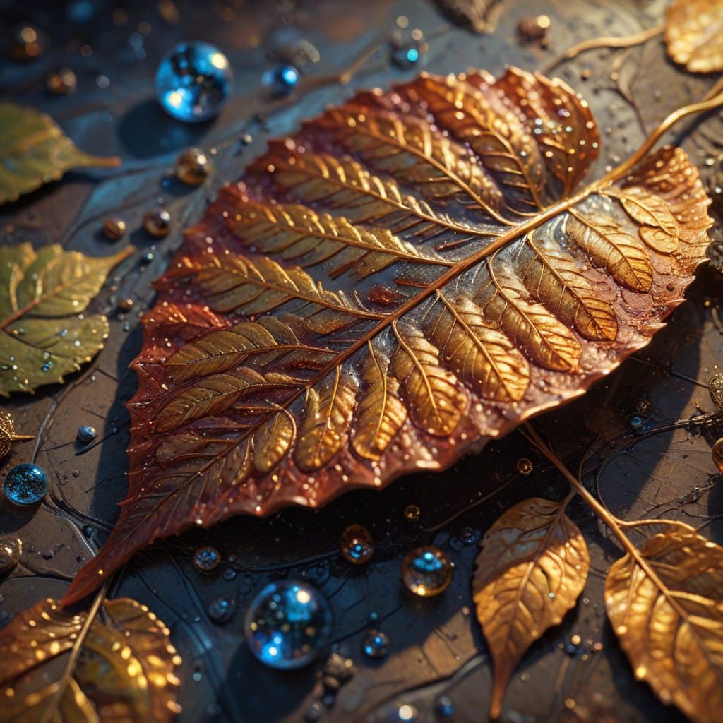 Surreal Oil Painting of Infinity in Golden Light