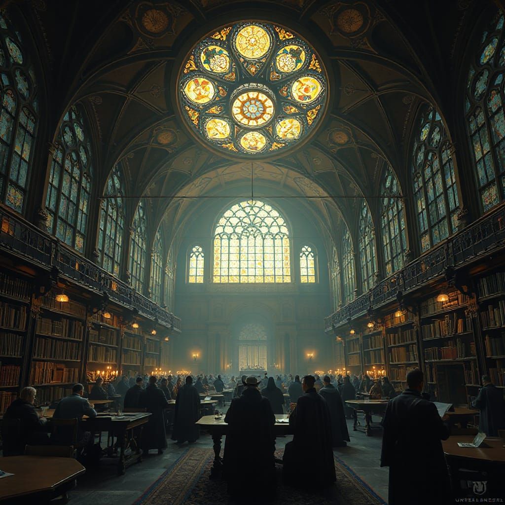 Gothic Mages in Ethereal Library