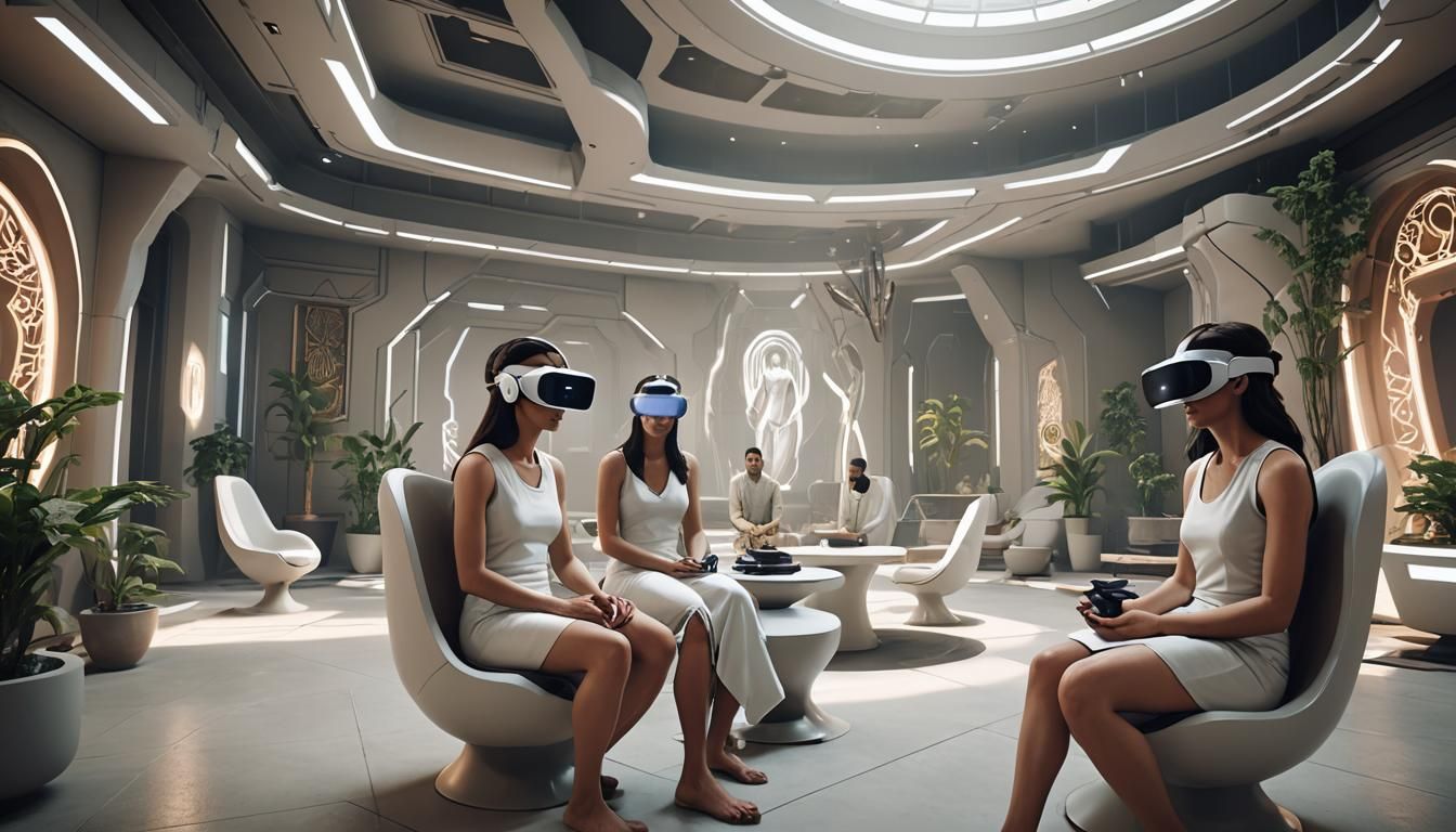 Adam and Eve VR Adventure in Futuristic Apartment
