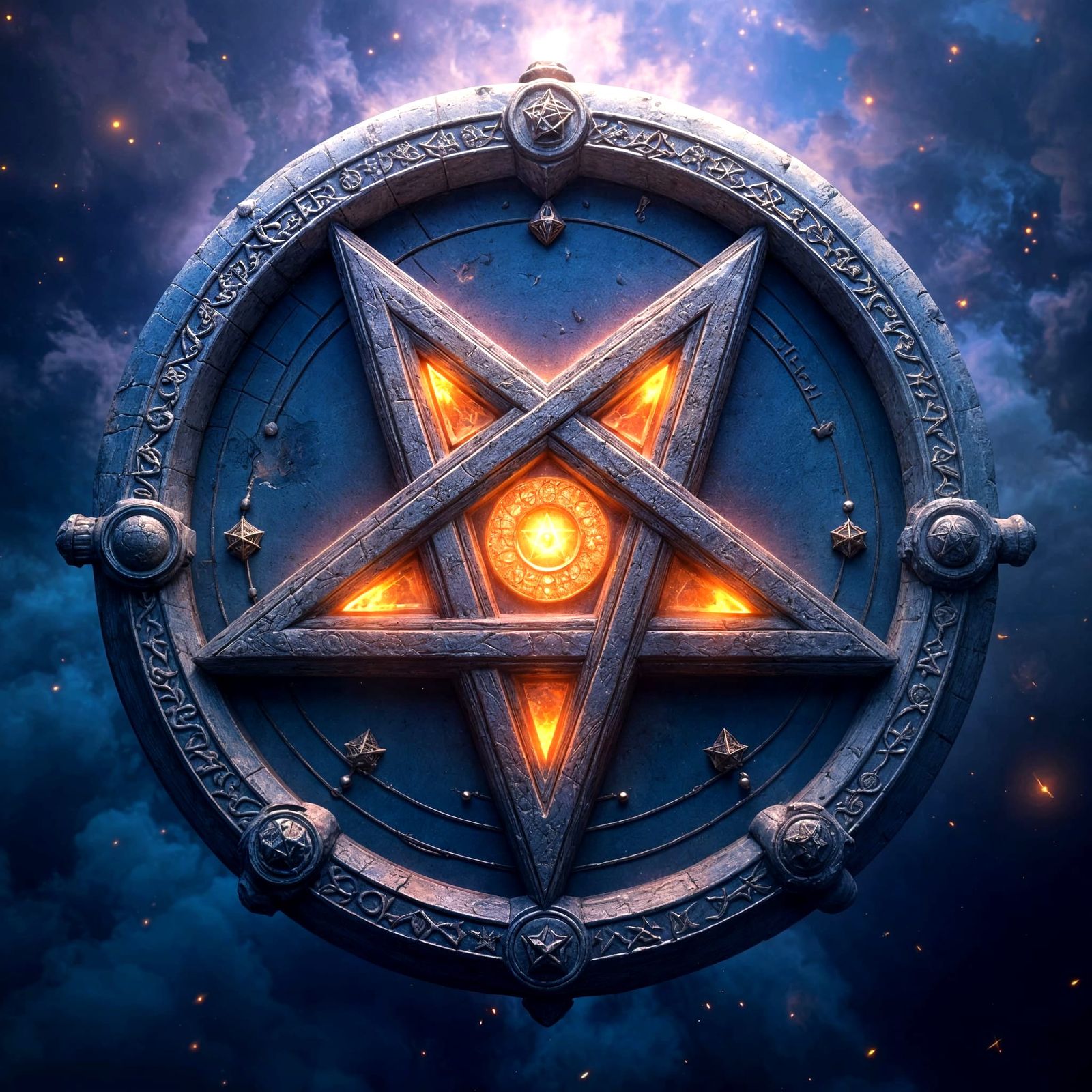 Fantastical Wicca Pentagram Concept Art