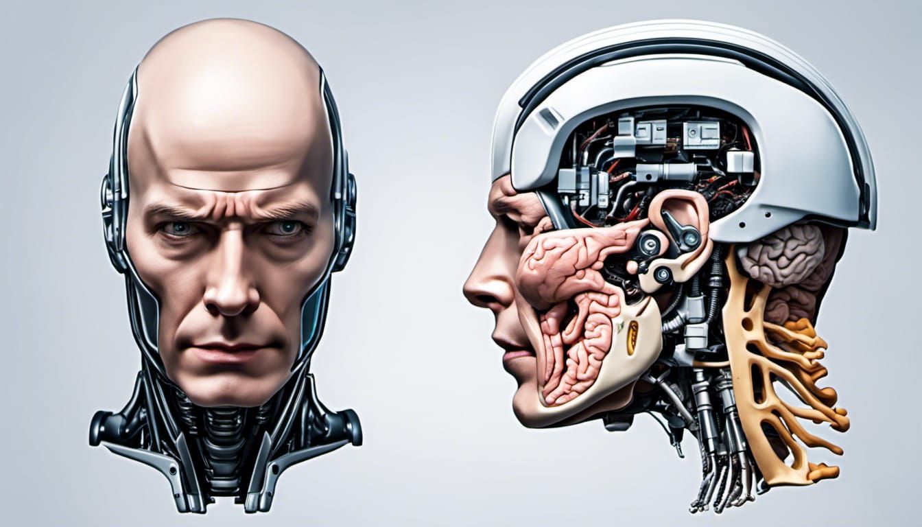 Robocop Brain: Anatomical Cross Section in Photo Style
