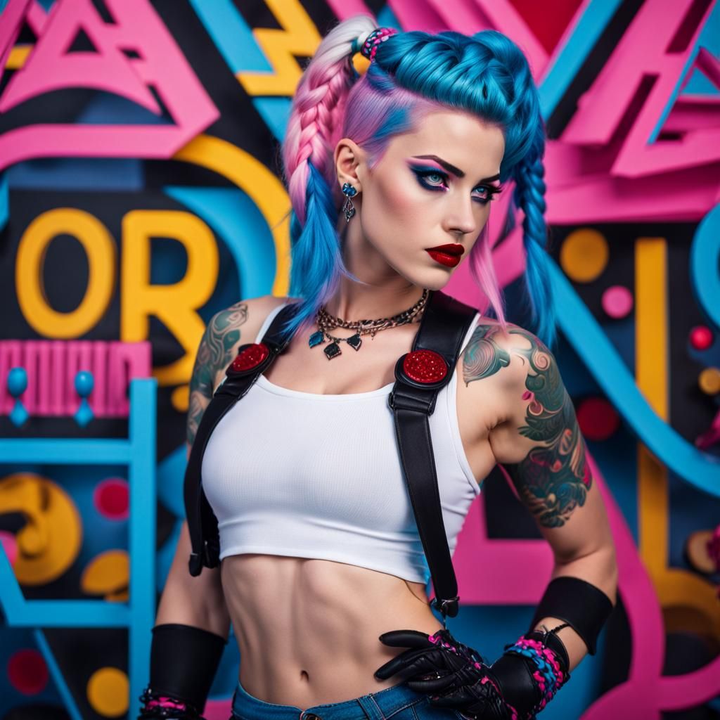Harley Quinn Fashion Editorial in Vibrant Colors