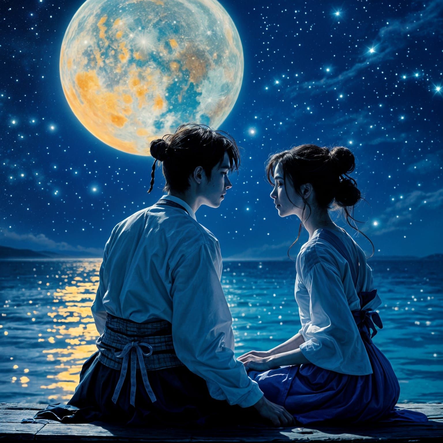 Bioluminescent Bay Escape: Hyperrealistic Digital Art