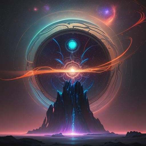 Glowing Cosmic Portal Unfolds in Space