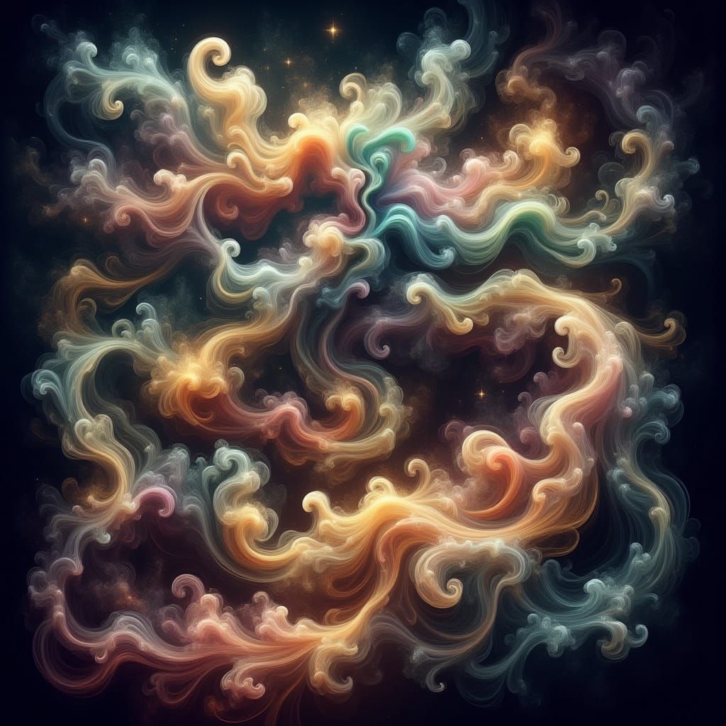 Cosmic Entity Gazes Forward with Determination in Vibrant Sp...