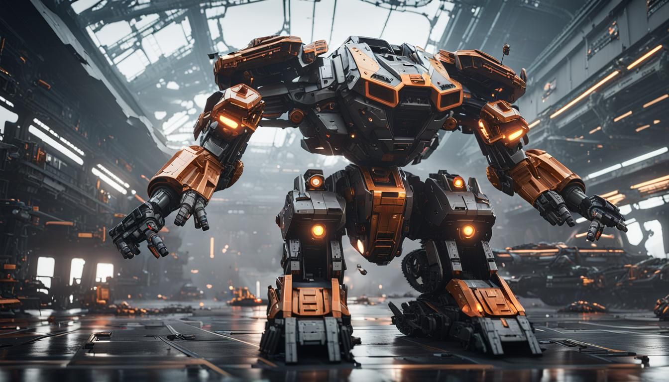 Tank and F-22 Raptor Mech Fusion in 8K