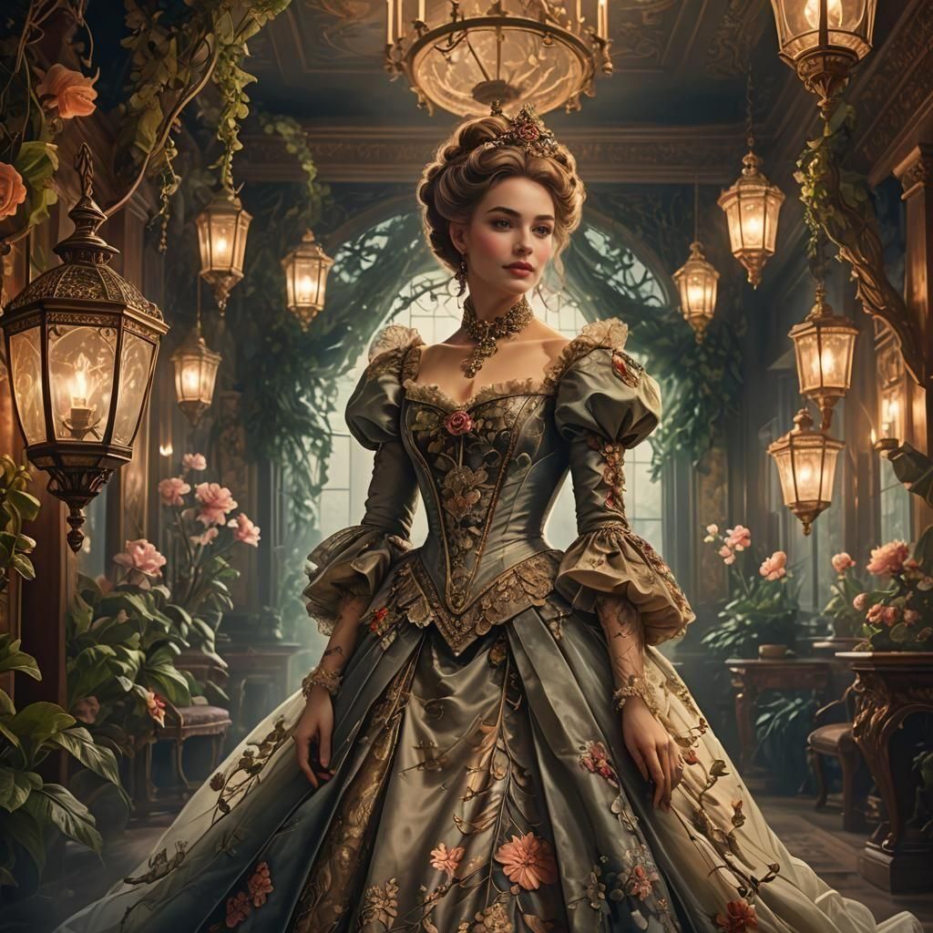 Neo-Victorian Champaca Absolute: Fantasy Concept Art